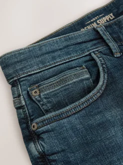 Bleu millésime - Coupe fuselée régulière - extensible Denim Jeans