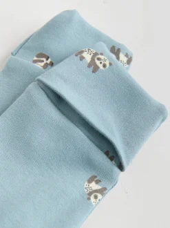 Bleu minéral - Lot de 5 dors-bien bébé avec fermeture éclair bidirectionnelle 100 % coton (0mois-2ans)