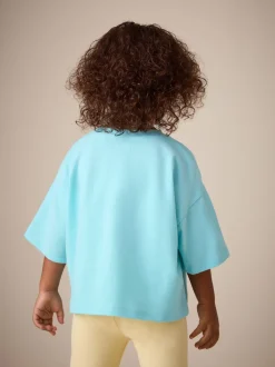 Bleu motif chien - T-shirt Manches courtes (3mths-7yrs)