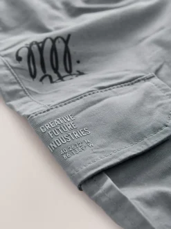 Bleu motif graffiti - Pantalon cargo (3-16ans)