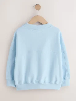 Bleu motif gâteau orné de perles - Sweat-shirt (3-16yrs)