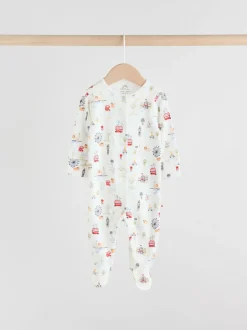 Bleu motif Londres - Combinaisons de nuit pour bébé 3 Pack (0-2ans)