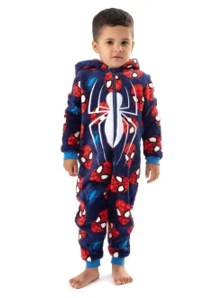 Bleu motif Spiderman - Vanilla Underground Polaire tout-en-un