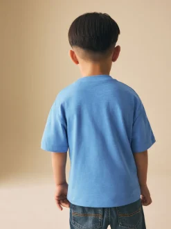 Bleu motif tigres - T-shirt interactif à manches courtes (3 mois à 7 ans)