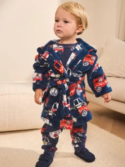 Bleu motif véhicule d'ugence - Robe (9mois-8ans)