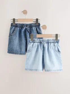 Bleu moyen - 100% Coton Denim Shorts 2 Lot (3-16ans)
