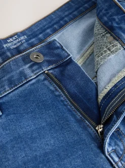 Bleu moyen - Ajustement droit - Jean Motionflex