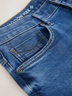 Bleu moyen - Ajustement droit - Jean Motionflex