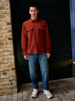 Bleu moyen - Ajustement droit - Signature Selvedge jean Denim Jeans