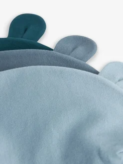 Bleu moyen - Bébé 100% Coton Bonnet 3 Lot (0-18mths)