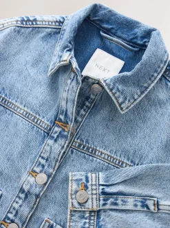 Bleu moyen - Denim Shacket (3-16ans)