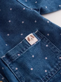 Bleu moyen - Ensemble chemise Denim et Pantalons à Carreaux (3mois-7ans)