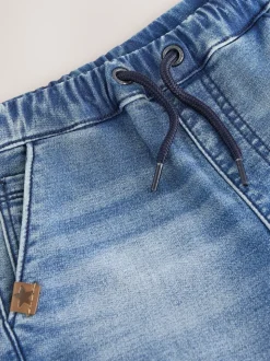 Bleu moyen - Jean cargo large extensible confortable (3mois -7ans)