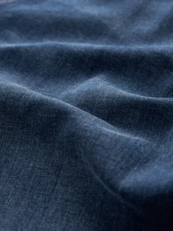 Bleu moyen - Jean classique extensible à coupe décontractée