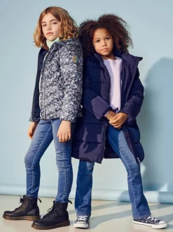 Bleu moyen - Jeans de jambe évasée ONLY KIDS avec taille ajustable