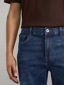 Bleu moyen - Jeansextensible classique coupe fuselée régulière