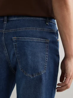 Bleu moyen - Jeansextensible classique coupe fuselée régulière