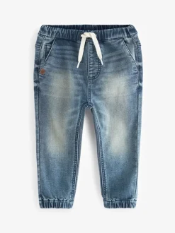 Bleu moyen - Joggers Jeans Avec Confort Extensible (3mths-7yrs)