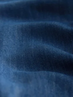 Bleu moyen - Joggings jambe large avec poche cœur