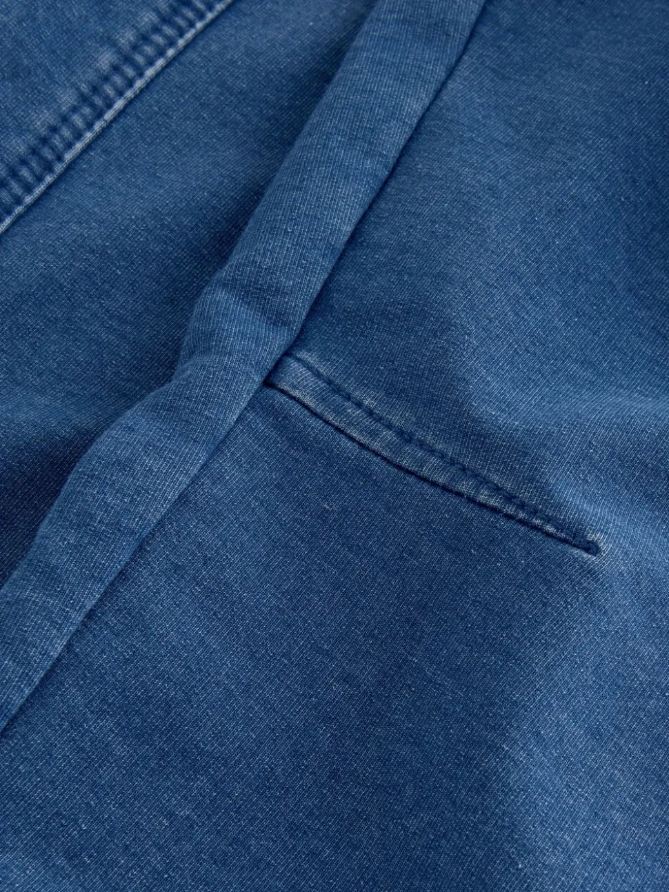 Bleu moyen - Pantalons Coupe ballon en Denim jersey