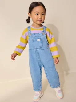 Bleu moyen - Salopette en denim (3mths-7yrs)
