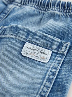 Bleu moyen - Short Bermuda Pull On en jean (3-16ans)