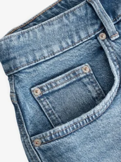 Bleu moyen - Short garçon en jean sablier