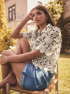 Bleu moyen - Short garçon en jean