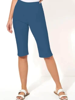 Bleu moyen - Short Roman stretch longueur genoux