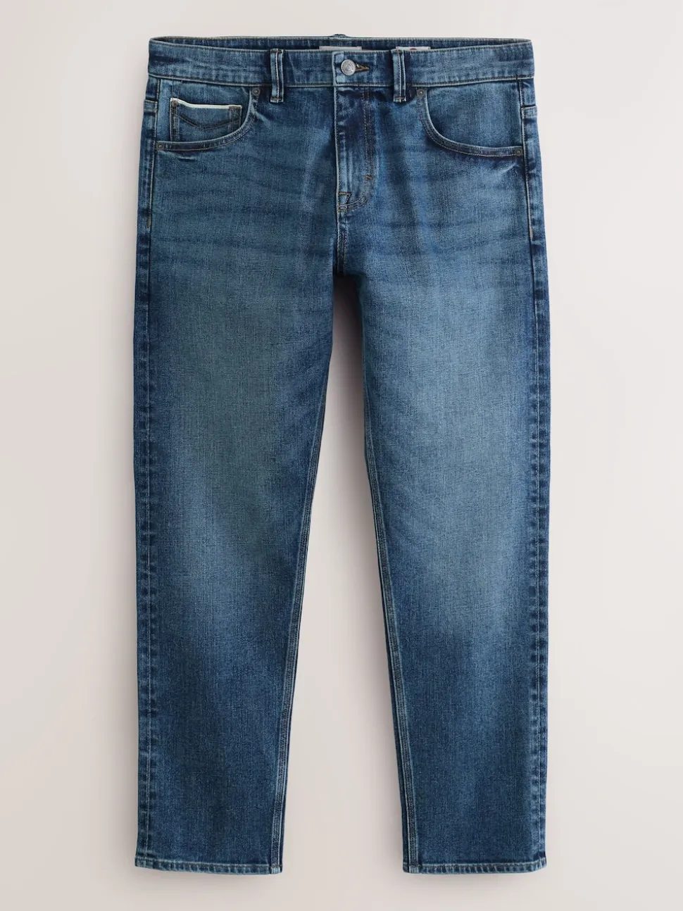 Bleu moyen - Slim Fit (Slim Fit) - Signature Selvedge jean Denim Jeans