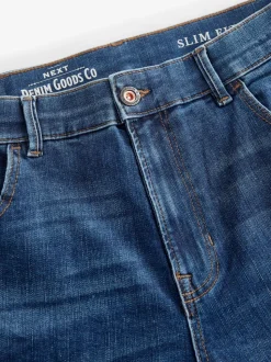 Bleu moyen - Slim Fit (Slim Fit) - extensible Denim Jeans