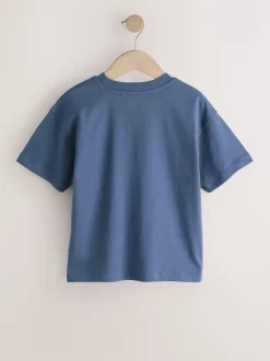 Bleu moyen - T-shirt Manches courtes (3-16ans)