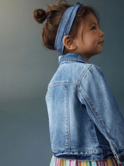 Bleu moyen - Veste Denim Western 100% coton (3mths-7yrs)