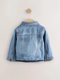 Bleu moyen - Veste Denim Western 100% coton (3mths-7yrs)