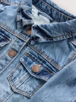 Bleu moyen - Veste Denim Western 100% coton (3mths-7yrs)