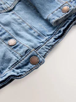 Bleu moyen - Veste Denim Western 100% coton (3mths-7yrs)