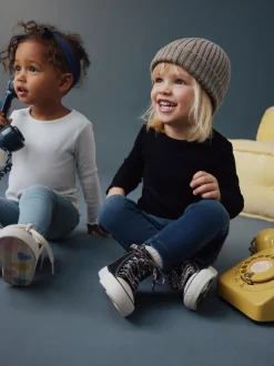 Bleu moyen/jean bleu clair - Jeggings à taille élastiquée (3mois-7ans)