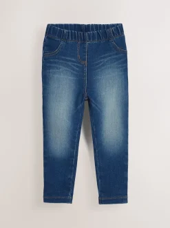 Bleu moyen/jean bleu clair - Jeggings à taille élastiquée (3mois-7ans)