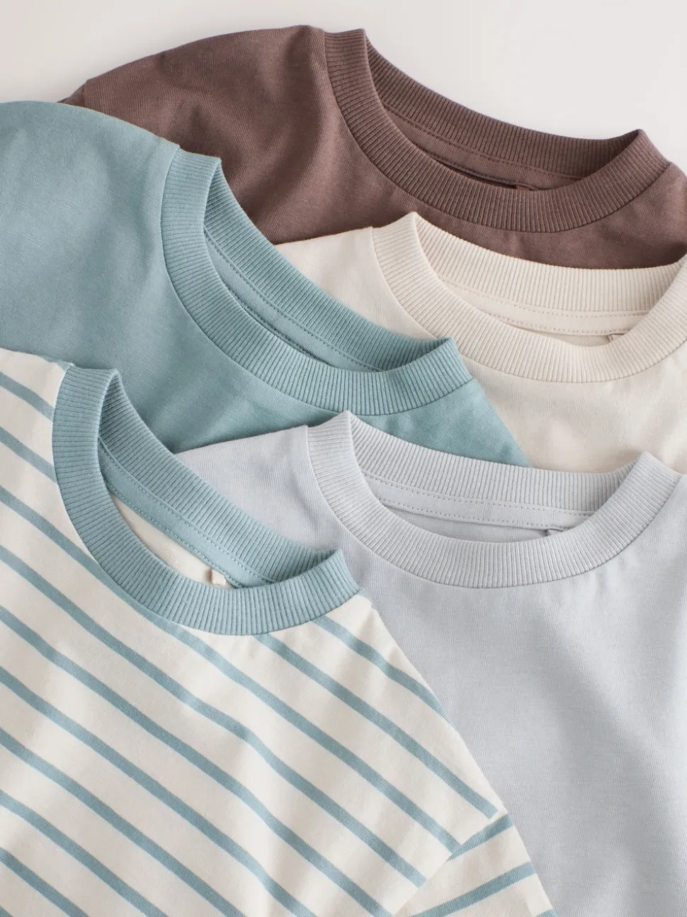 Bleu multicolore - Lot de 5 T-shirts à manches longues (3mois -7ans)