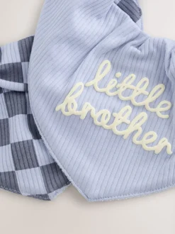 Bleu Petit Frère - Bébé BIBS 2 Pack