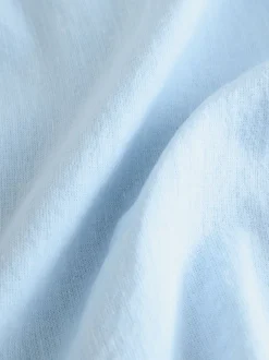 bleu pâle - Chemise à manches longues Grandad Collar Lin Mix (3-16yrs)