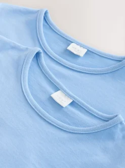 bleu pâle - Lot de 2 t-shirts à manches bouffantes (3-16ans)