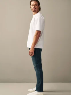 Bleu profond - Slim Fit (Slim Fit) - extensible Denim Jeans