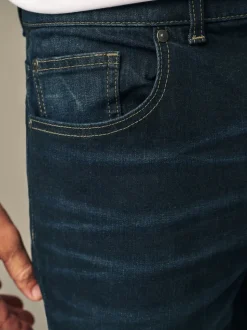 Bleu profond - Slim Fit (Slim Fit) - extensible Denim Jeans