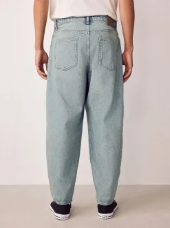 Bleu teinte claire - Coupe ballon - délavé vintage Denim Jeans