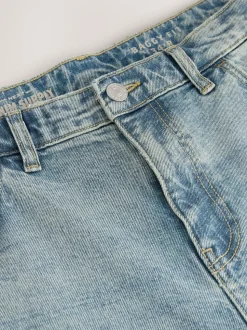 Bleu teinte claire - Coupe ballon - délavé vintage Denim Jeans