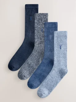Bleu torsadé - Lot de chaussettes épaisses brodées 4