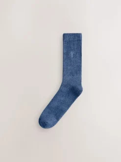 Bleu torsadé - Lot de chaussettes épaisses brodées 4