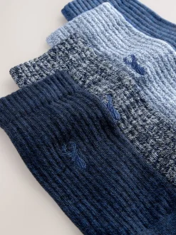 Bleu torsadé - Lot de chaussettes épaisses brodées 4