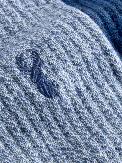 Bleu torsadé - Lot de chaussettes épaisses brodées 4